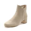 Stiefelette LASCANA, Damen, Gr. 37, beige, Obermaterial: 100% Textilmaterial. Futter: 100% Textilmaterial. Decksohle: 100% Textilmaterial. Laufsohle: 100% Synthetik, unifarben, klassisch, Schuhe, mit bequemen Blockabsatz, Ankle Boots, Stiefel VEGAN