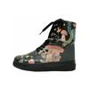 Schnürboots DOGO "Future Boots State Of Bliss Damen Boots / Female", Damen, Gr. 37, Normalschaft, orange (schwarz, orange), Lederimitat, Schuhe, Vegan