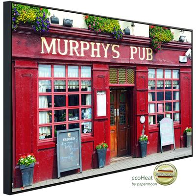 PAPERMOON Infrarotheizung "Murphys Pub Dingle Bay", bunt (kunstmotiv im aluminiumrahmen), B/H/T: 120cm x 75cm x 3cm, 900