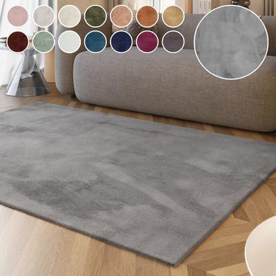 Hochflor-Teppich ESPRIT "Alice ESP-4377, Kunstfell" Gr. 6, grau, B:200cm H:25mm L:290cm, Kunstfaser, Teppiche, Kaninchenfell-Haptik, besonders weich und dicht, für alle Räume Image