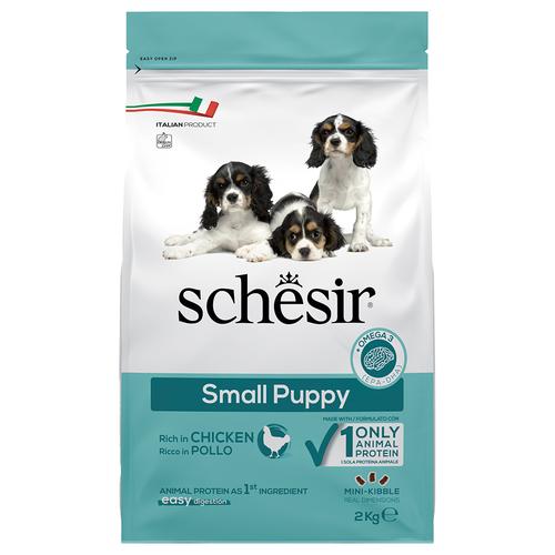 2kg Schesir Dog Small Puppy mit Huhn Hundefutter trocken