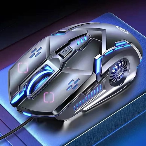 Gaming-Maus, professionelle kabelgebundene 6-Tasten-3200 dpi, LED, optische USB-Computermaus, Spielmäuse für PC, Laptop, Gamer Image