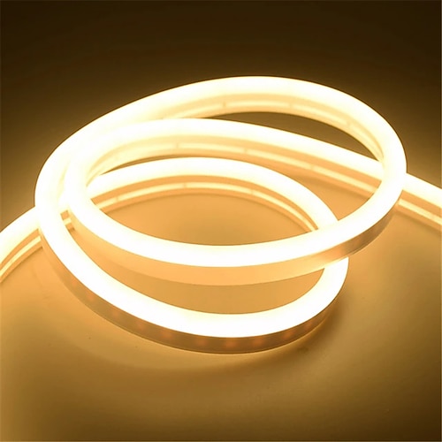 Neon-LED-Streifenlichter 1 m 2 m 3 m 4 m 5 m mehrfarbig 2835 smd LED IP65 wasserdichtes flexibles Silikon-Lichtschlauch mit DC12V-Adapter und Touch-Dimmer-Schalter-Kit für Innen- und Außendekoration Image