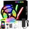 32.8ft 10m cob wifi led smart strip lights weihnachtsdekor musik sync rgb farbwechsel mit arbeit mit alexa google für schlafzimmer zuhause tv hintergrundbeleuchtung diy dekor