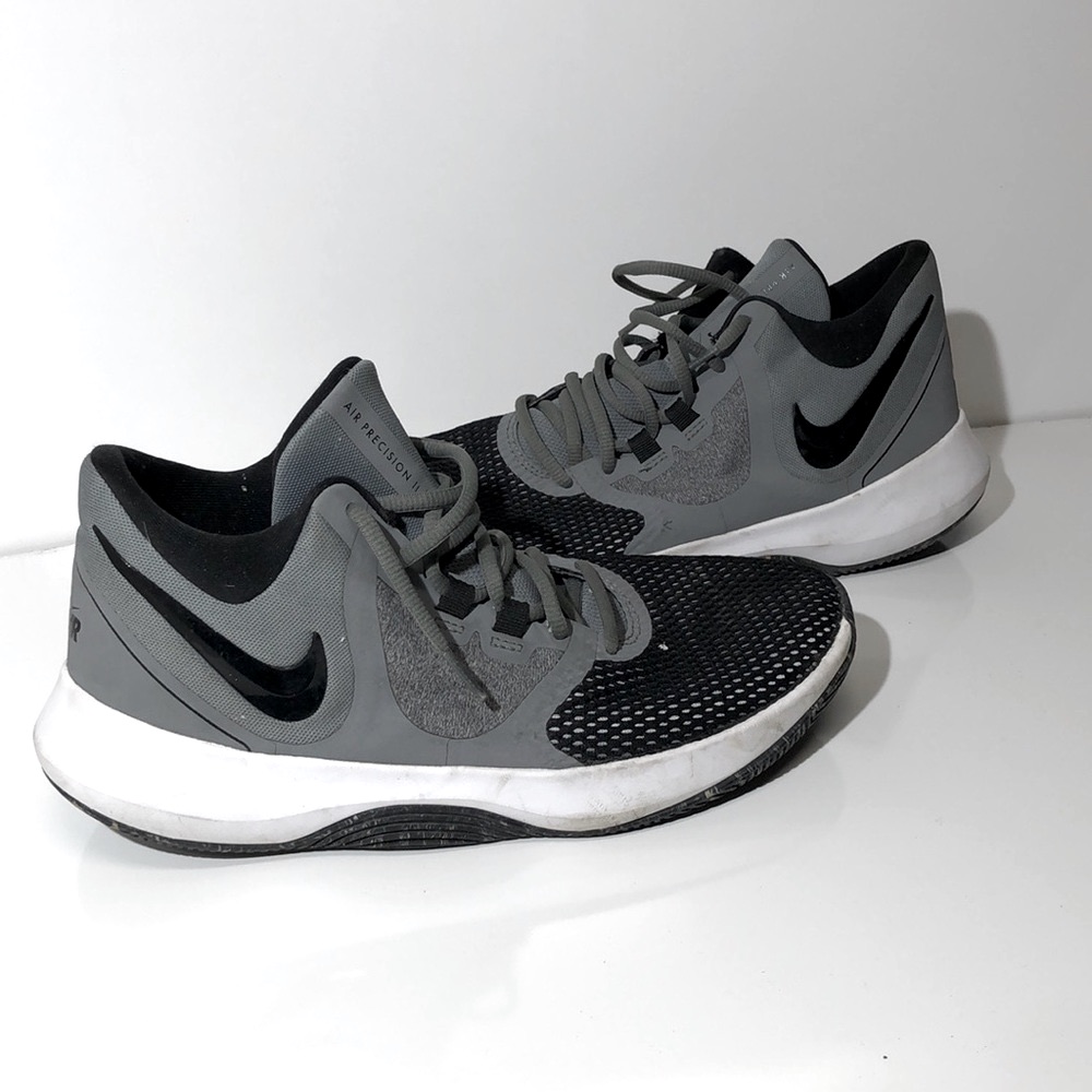 Nike Shoes | Men's Nike Air Precision Ii Basketball Shoes Aa7069-011 Black/Gray Size 8.5 | Color: Black/Gray/Tan | Size: 8.5