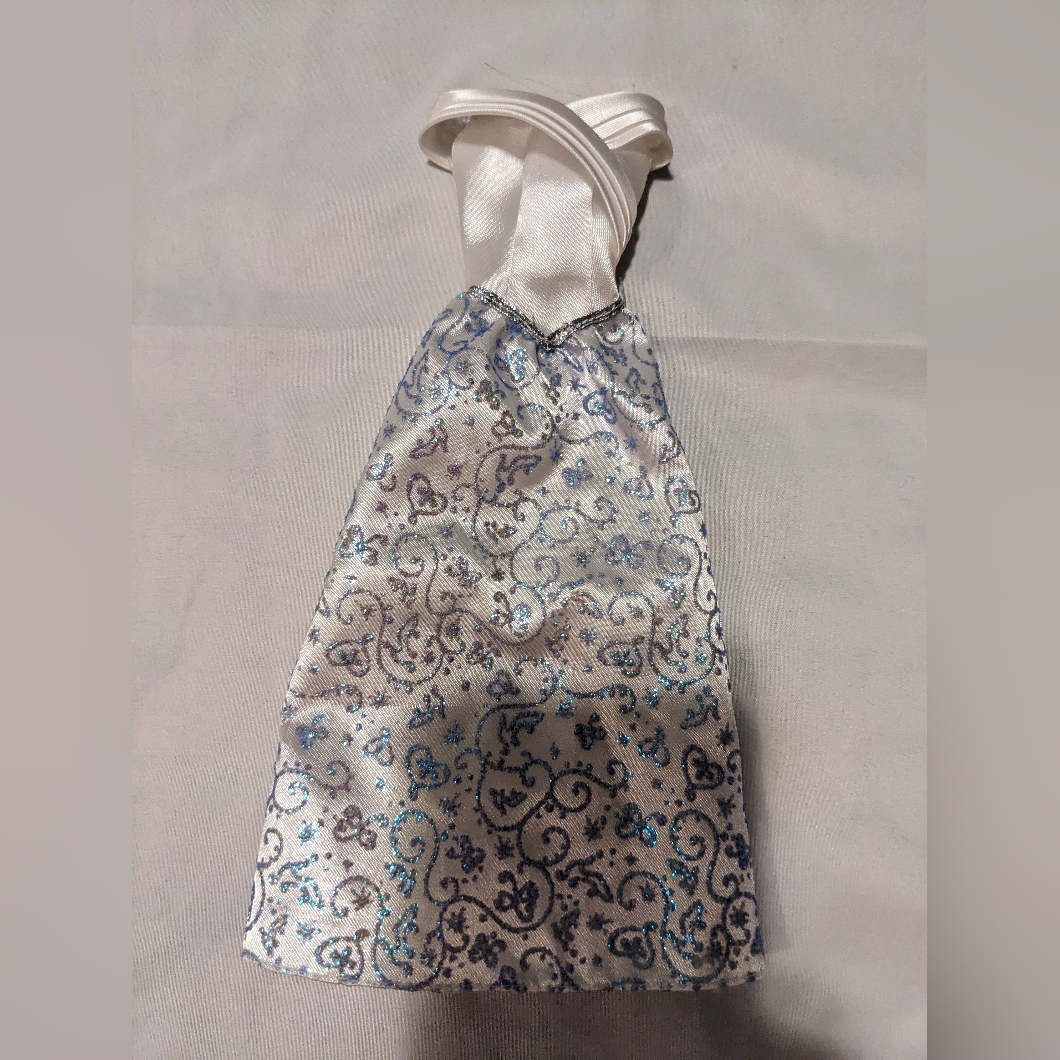Disney Toys | Euc Disney Barbie Princess Dress Gown Blue White 90s For Barbie Doll Replacement | Color: Blue/White | Size: Osg