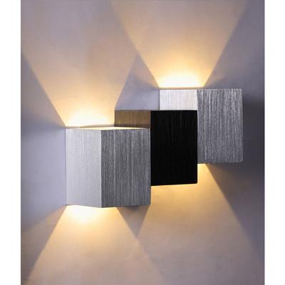 Wandleuchte led Innen 6W Up Down Wand Lampe aus Aluminum für Schlafzimmer Wohnzimmer Treppen Image