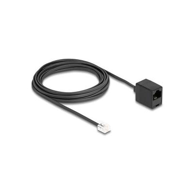 Telefonkabel RJ11 Stecker zu RJ45 Buchse schwarz 5 m (88095) - Delock