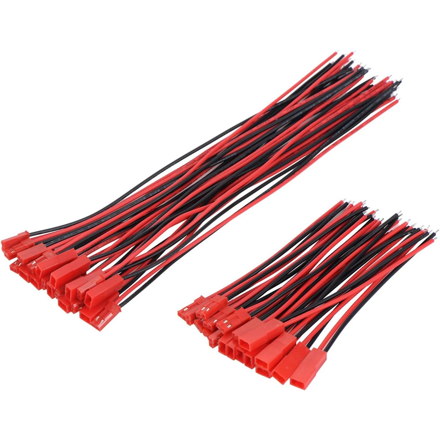 20 Paar 22 AWG JST-Stecker, 2-polig, männlich, weiblich, Stecker, Kabel, Draht für LED-Lampenstreifen, RC-Spielzeug, Batterie, 10/20 cm Image