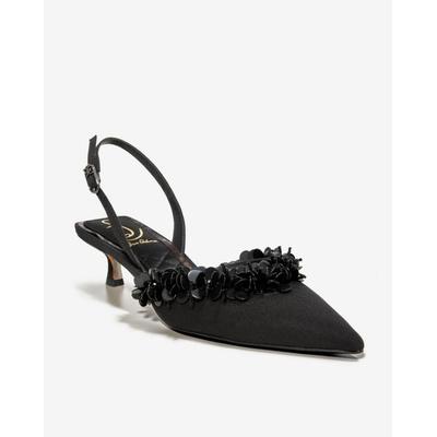 Sam Edelman - Black - Embellished Slingback Kitten Heel - 10.0