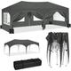 Gazebo da Giardino 3 x 6 m, Impermeabile Protezione uv, per Matrimonio Eventi e Barbecue, Grigio