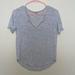 Madewell Tops | Madewell Viscose Gray Short Sleeve Tshirt Top Extra Small Xs | Color: Gray | Size: Xs