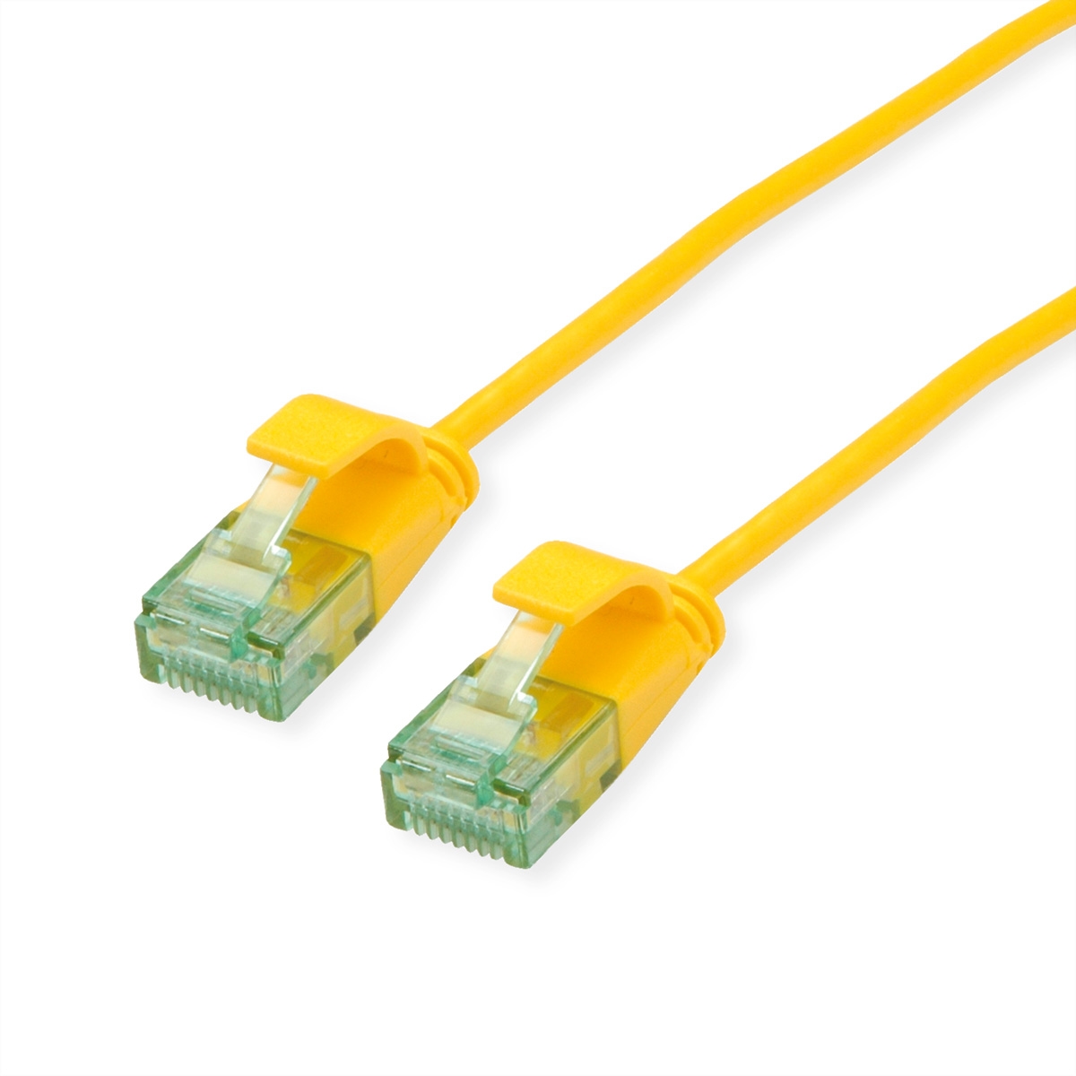 ROLINE RECYCLED MATERIAL ROLINE RM UTP DataCenter Patchkabel Cat.6A (Class EA), slim, gelb, 0,5 m Image