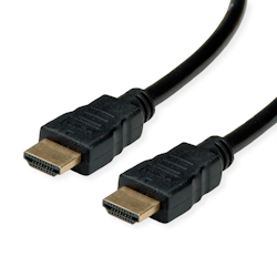 ROLINE RM HDMI High Speed Kabel mit Ethernet, schwarz, 1 m Image