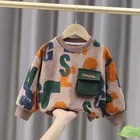 Felpa con cappuccio per ragazzi primavera e autunno 2024 nuovi bambini autunno Trendy Top bambino vestiti a maniche lunghe maglione per bambini