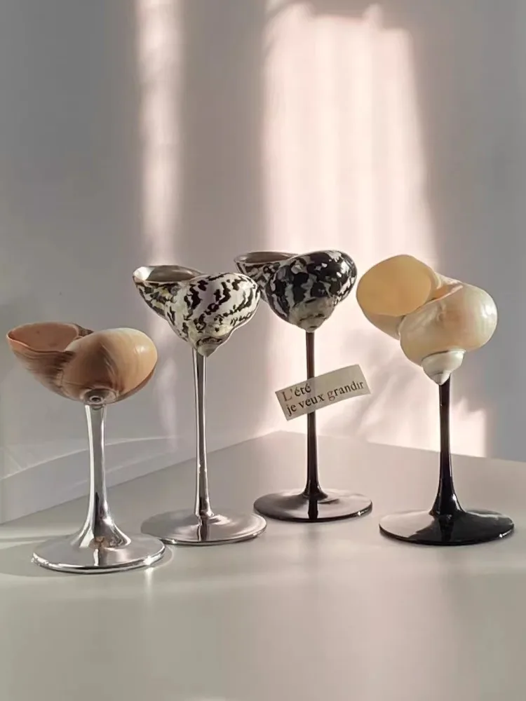 Nordic Handgemachte Natürliche Muschel Shell Wein Glas Kreative Party Trinken Set Damen Nische Champagner Gläser Bar High-end-utensilien Image