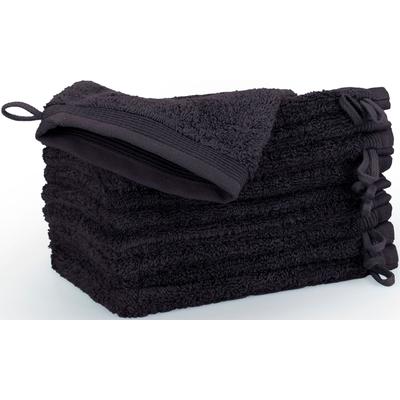 Waschhandschuh MÖVE "Superwuschel", blau (schwarz pool), B:15cm L:20cm, Baumwolle, Waschlappen, Waschhandschuh Set mit Bordüre, 100% Premium Cotton Baumwolle, weich Image