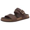 Outdoorsandale TIMBERLAND "Amalfi Vibes 2Band Sandal", Gr. 43, braun (dunkelbraun), Leder, sportlich, Schuhe