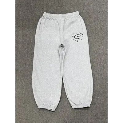 HOUZHOU Vintage Graphic Fleece Sweatpants Women Casual Classic Gray Black Wide Leg Warm Trouser Thick Jogger Hip Hop Winter 2024
