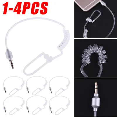 Monaural 3.5mm Air Tube In Ear Earphone Stereo Earphone Earpiece for Bluetooth-compatible Device