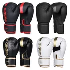 Gants de boxe professionnels 6/8/10/12/14oz PU Muay Thai MMA Profession Kickboxing adultes sac de sable gants d'entraînement équipement
