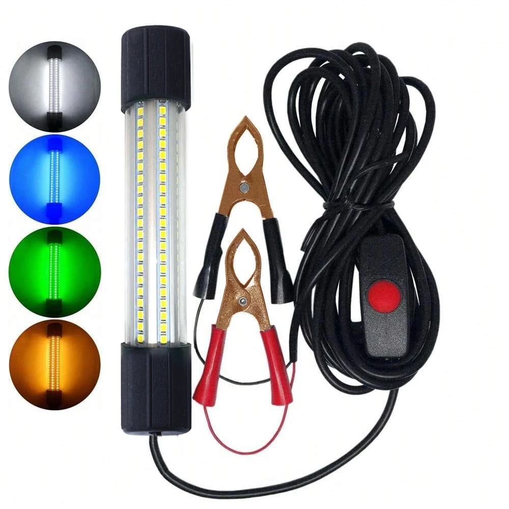 1 pièce de LED piège à crocodile ensemble de lumière de poisson lumière de poisson radeau lumière de pêche lumière de pêche lumière sous-marine