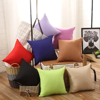 Bonbon Farbe Kissen bezug einfarbig Kissen bezug Abdeckung dekorative Kissen bezug Sitz Auto Kissen Image