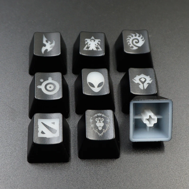 1 Stück hinterleuchtete, durchscheinende mechanische Tastatur-Tastenkappen für Union Tribal Alien Cherry SteelSeries ROG ESC ABS-Tastenkappe OEM R4 Höhe Image