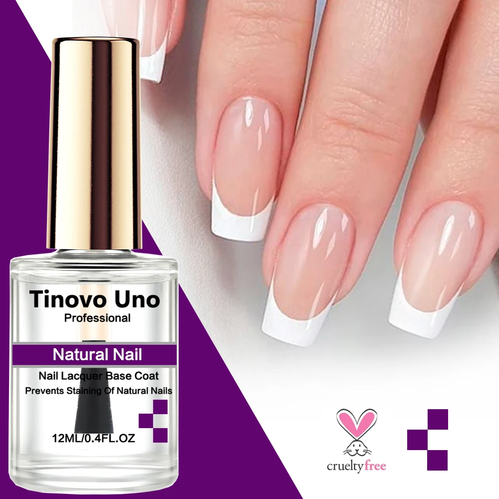 Tinovo uno natürlicher Nagellack Basis lack regelmäßige Nagellack schnell trocknende Emaille Super Shine Malerei Lack Härter Maniküre Image