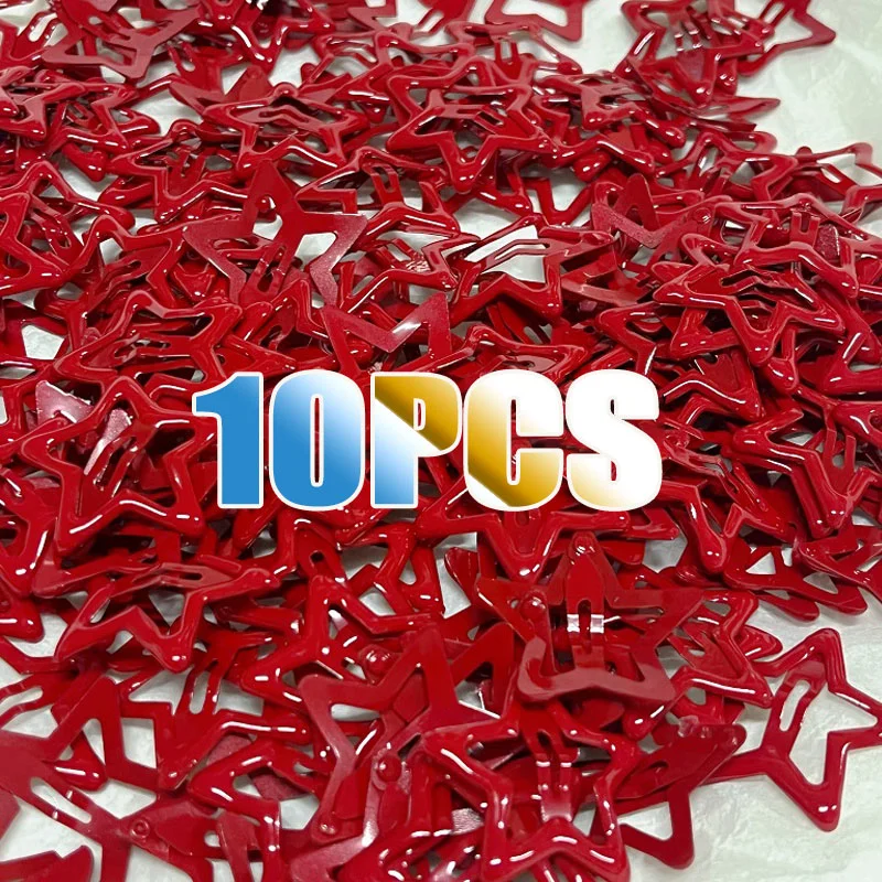 Y2K Red Dot Star Haarspangen Damen Mädchen Filigrane Stern Metall Snap Clip Haarnadeln Haarspangen Haarspangen Haarklammern Kopfschmuck Image