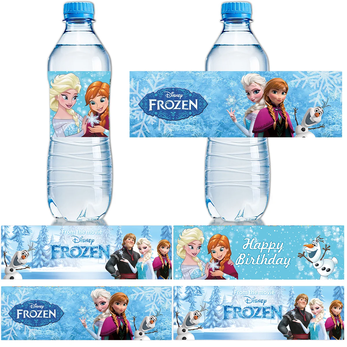 10 Stück Flaschen etiketten Disney gefroren wasserdichte Party liefert Geburtstags dekor Anna und Elsa Aufkleber Jungen Mädchen Baby party Party Image
