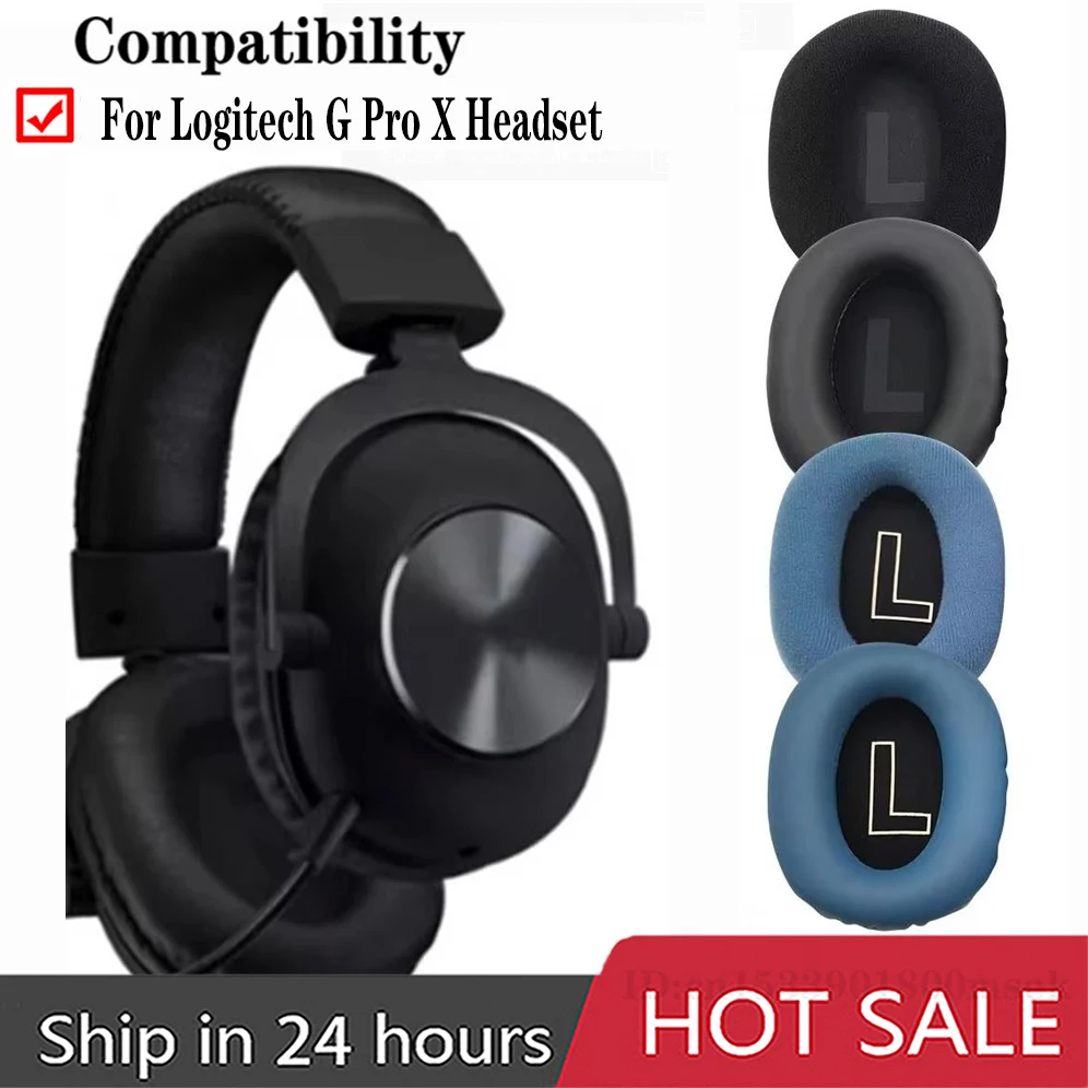 1 paio di cuscinetti di ricambio per cuffie Logitech G Pro X / GPRO cuffie paraorecchie in pelle copertura auricolari cuscinetti in schiuma