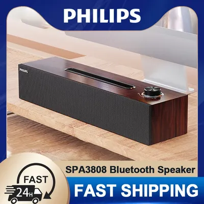 Original Philips Spa3808 Lautsprecher Wireless Bluetooth 5,3 Hifi Stereo Bass tragbare Voice Box