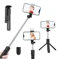 Fotocamera sportiva flessibile a 360 gradi supporto monopiede telefono cellulare Mini Selfie Stick treppiede con telecomando Wireless e luce di riempimento