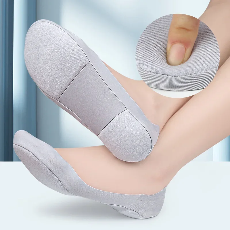 Neue Frauen Boot Socke Plantarfasziitis Schuhe Einlegesohle Socken Einlegesohlen für Füße Stoßdämpfende Schuhsohle Unsichtbare Rutschfeste Schuh Pads Image