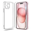 Proteggi schermo in vetro temperato 9H per iPhone 15 14 13 12 11 Pro Max Cover in silicone trasparente su iPhone XR X Xs Max 6 7 8 Plus Custodia