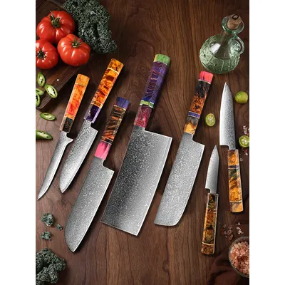 Kitchen Kiritsuke Chef Knife 67 Layers Japanese Damascus VG10 Super Steel Blade Octagonal Stable