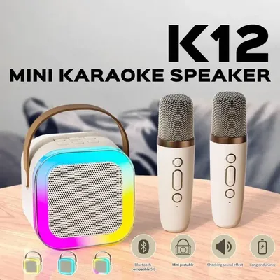 NEW Hot K12 Bluetooth Speaker Portable Home Cute Karaoke Mini Wireless Audio with Microphone K Song