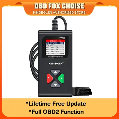 Kingbolen YA100 OBD2 Scanner Multilingual Car Diagnostic Tool check Engine Code Reaer Lifetime Free