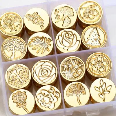 15mm Mini Wax Seal Stamp Floral Plant Leaves Sealing Wax Christmas tree Envelope Scrapbooking Stamps