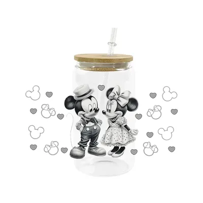 Miniso Cartoon Mouse 3D Transfer Sticker for 16oz UV DTF Cup Sticker Crystal Label Waterproof