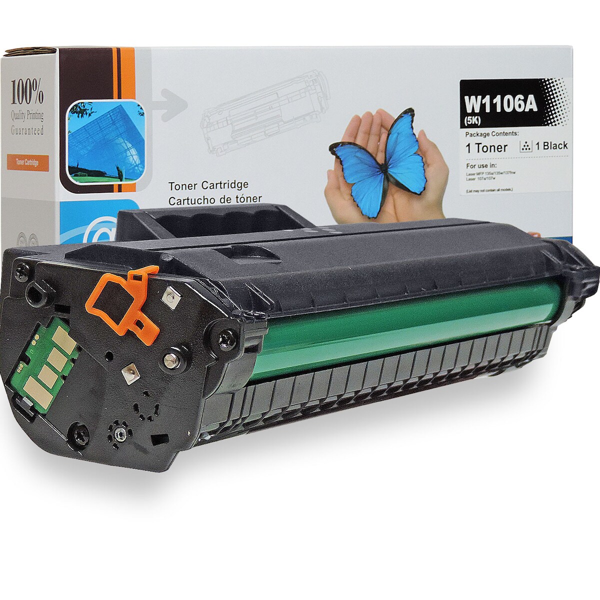 Gigao Toner für HP Laser MFP135w Tonerkassette Schwarz 5.000 Seiten kompatibel HP W1106A, W1106X, 106A, 106X Tonerkartuschen