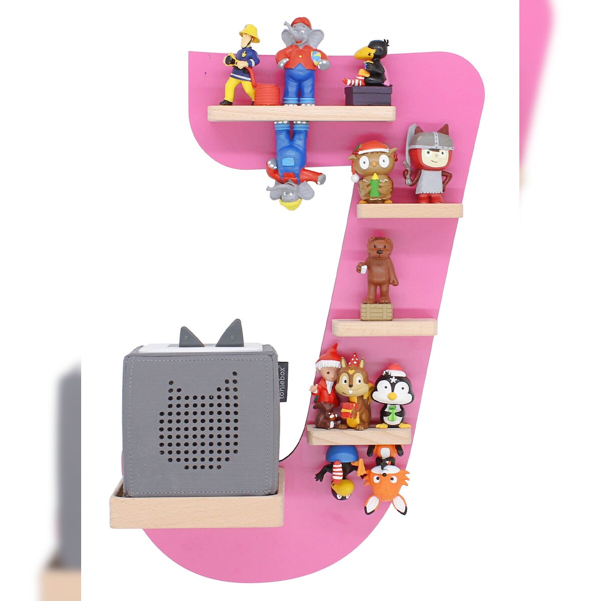 VCM Wandregal BOARTI Buchstabe Pink H. 47 x B. 32 x T. 19 cm Image