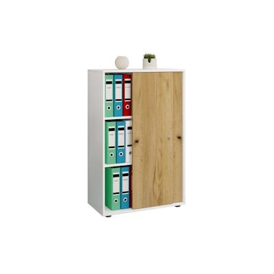 VCM Büroschrank Lona Weiß / Honig-Eiche Image
