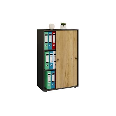 VCM Büroschrank Lona Anthrazit / Honig-Eiche Image