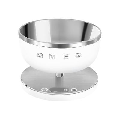 SMEG Küchenwaage "KSC01WHMWW", weiß (weiß, matt), B:20,5cm H:15cm L:20,5cm, Küchenwaagen