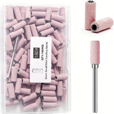 TEMU 100pcs Professional Nail Drill Sanding Bands, Unscented Nail Drill Bits For Manicure And Pedicure Tools