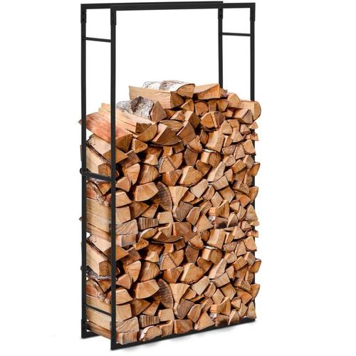 Kaminholzregal Brennholzregal Holzständer Feuerholzregal 40 kg Stahl schwarz