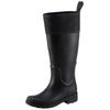 Gummistiefel TOMMY HILFIGER "RUBBER LONG BOOT MONOGRAM", Damen, Gr. 41, Normalschaft, schwarz, Gummi, unifarben, modisch, Schuhe, Blockabsatz, Schlupfstiefel, Outdoorstiefel, Monogramm-Print