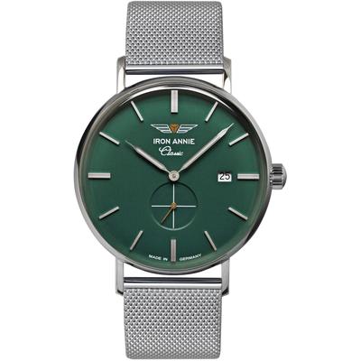 Quarzuhr IRON ANNIE "Classic, 5932M-4", silber (silberfarben), Armbanduhren, Damen, Armbanduhr, Damenuhr, Herrenuhr, analog, Datum, Made in Germany Image